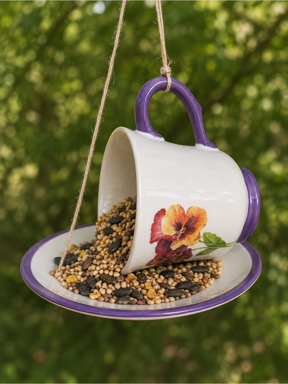 HOMEMADE - Teacup Bird Feeder